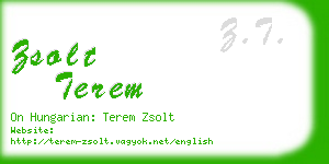 zsolt terem business card